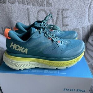 HOKA ONE ONE Stinson ATR 6 Mens 9.5 D Running/Walking Shoes Blue Coral NEW $170